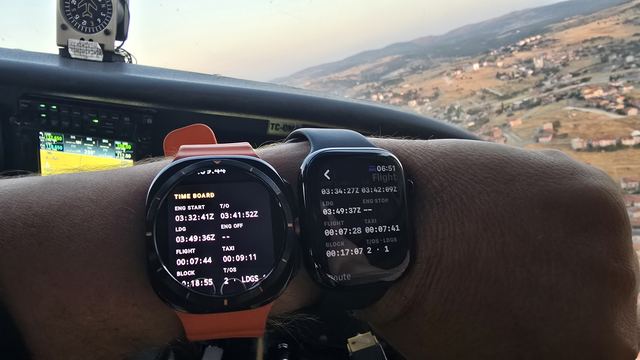 TIME BOARD — motor çalıştırma, kalkış, iniş ve blok süresi